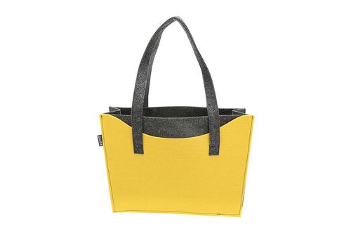 Gilde Filz Shopping Bag Yellow Style Filztasche